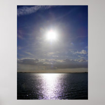 Coucher du soleil de lagune posters
