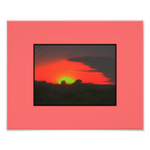 Coucher du soleil de l'impression 8x10 de photo