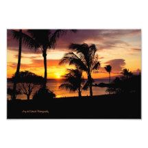 Coucher du soleil de Maui Photo