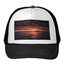 Coucher du soleil de mer de Béring Casquette