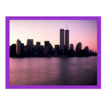 Coucher du soleil de New York Carte Postale