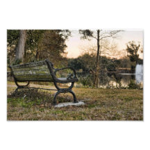 Coucher du soleil de parc d'Audubon Impression Photo