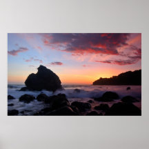 Coucher du soleil de plage de Muir Posters