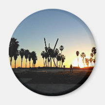 Coucher du soleil de plage de Venise Aimants Pour Réfrigérateur