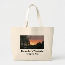 Coucher du soleil de saule sacs fourre-tout