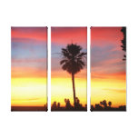Coucher du soleil d'hiver à Redondo Beach, CA Toiles Tendues Sur Châssis
