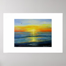 Coucher du soleil d'île d'Anna Maria Affiches