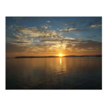 Coucher du soleil du golfe d'Alaska Carte Postale