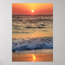 Coucher du soleil égéen - affiche