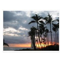 Coucher du soleil en Hawaï Carte Postale
