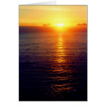 COUCHER DU SOLEIL EN MER CARTE DE VŒUX