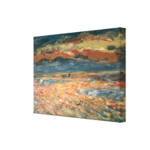 Coucher du soleil en mer par Renoir, art vintage d Toiles Tendues Sur Châssis