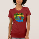 Coucher du soleil et planches de surf t-shirt