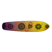 Coucher du soleil Flora Skateboard Customisable