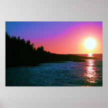 Coucher du soleil glorieux poster