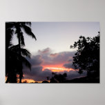 Coucher du soleil hawaïen posters