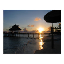 Coucher du soleil Maldives Carte Postale