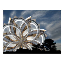 coucher du soleil-mandala-arbre cartes postales