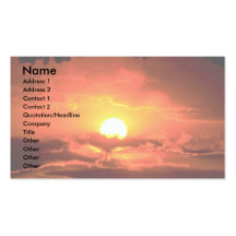 Coucher du soleil modèle de carte de visite