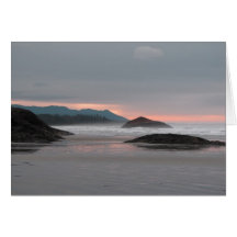 Coucher du soleil orageux cartes de vœux