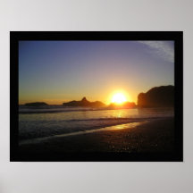 Coucher du soleil sur la côte olympique posters