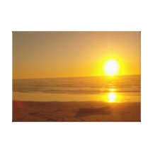 Coucher du soleil sur la plage toiles tendues