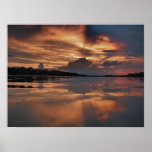 Coucher du soleil sur le Danube Poster