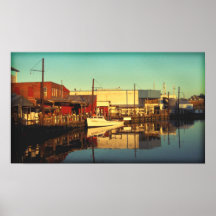 Coucher du soleil sur le dock posters