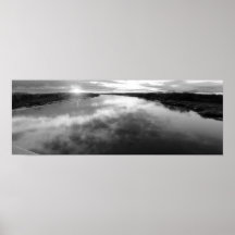 Coucher du soleil tôt de ressort, la rivière Cimar Poster