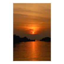 Coucher du soleil vénitien papier à lettre