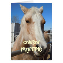 Couches-culottes de bébé - Parenting de cowboy Carte De Vœux