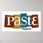 Couleur de magazine de logo de bloc de pâte poster
