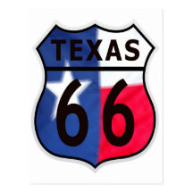 Couleur du Texas de l'itinéraire 66 Carte Postale