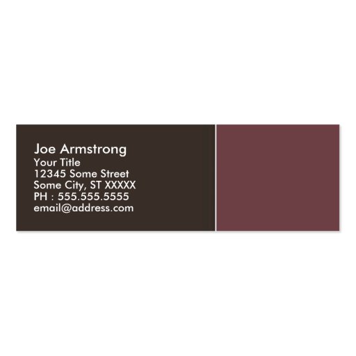 Couleur élégante Businesscard maigre Cartes De Visite Professionnelles