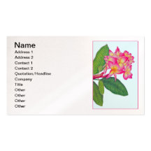 Couleur pour aquarelle de Frangipani Carte De Visite
