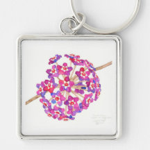 Couleur pour aquarelle tropicale de miel Keychain  Porte-clef