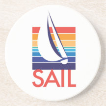 Couleur Square_Sail de bateau Dessous De Verres