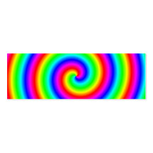 Couleurs d'arc-en-ciel. Spirale lumineuse et color Carte De Visite