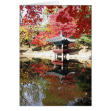 Couleurs d'automne de Séoul Carte De Vœux
