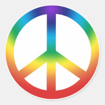 Couleurs de Chakra d'autocollants de signe de paix