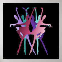 Couleurs de danse de danse de danse posters
