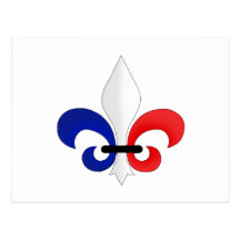 Couleurs de drapeau de Fleur de lis France Cartes Postales