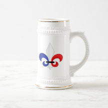 Couleurs de drapeau de Fleur de lis France Tasse