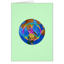 Couleurs de paix du monde carte de vœux