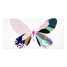 couleurs de papillon cartes de vœux avec photo