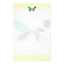 couleurs de papillon papier à lettre personnalisé