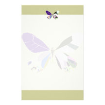 couleurs de papillon papier à lettre personnalisé