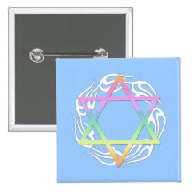 Couleurs d'étoile juives pin's
