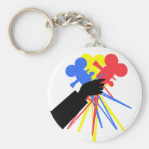 Couleurs primaires de bouquet d'amour de Technicol Porte-clés