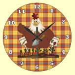 Country Chicken Kitchen wall clock horloges murales